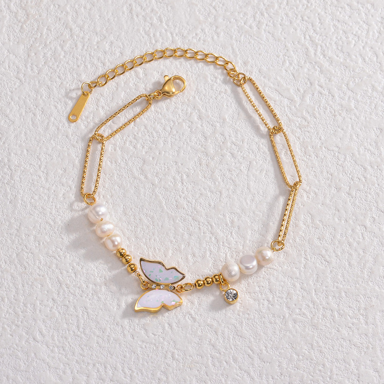 Butterfly Pearl Bracelet